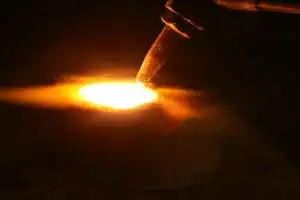 acetylene torch smelting hot precious metals down