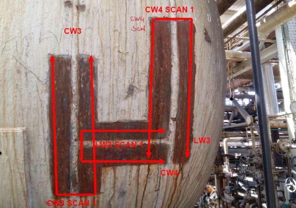 Horizontal Pressure Vessel – Local corrosion detected. FFS Assessment Level 3 required