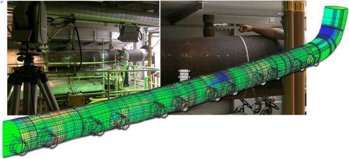 Geometry carachterization of permanent deformation of steam header pipe by means of laser tracking to be used in later FFS analysis 720x329 1