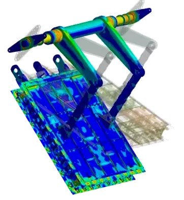 Modelo de elementos finitos de un conjunto mecánico