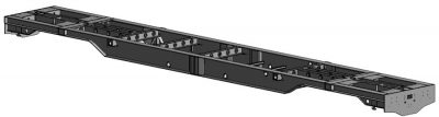 Bastidor ferroviario utilizado en las simulaciones con modelo de elementos finitos Bastidor ferroviario utilizado en las simulaciones con modelo de elementos finitos